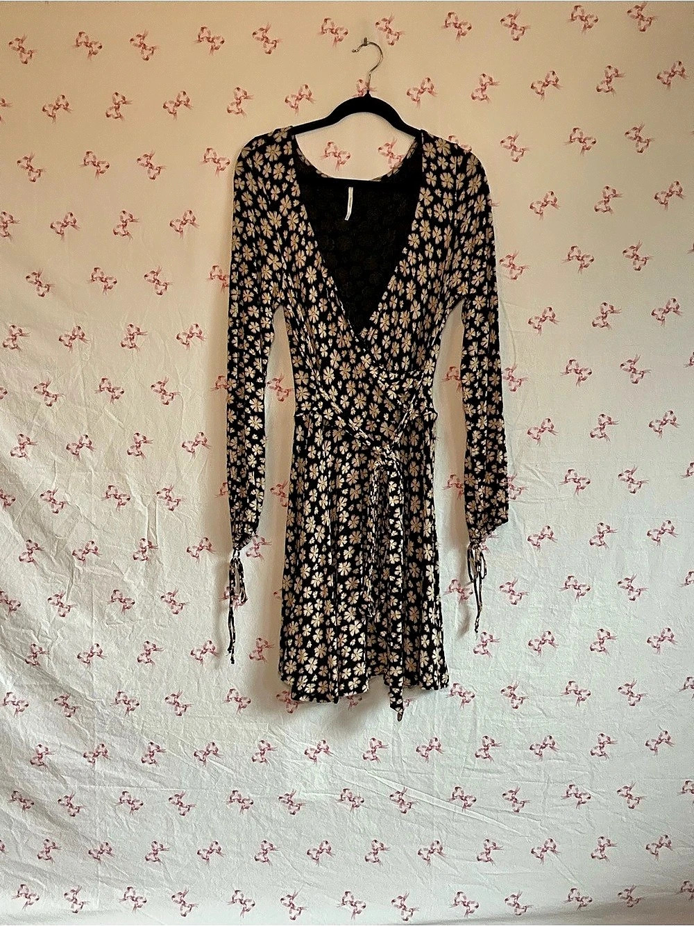 Free People French Quarter Wrap Mini Dress Floral Size Medium